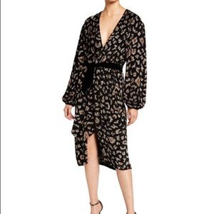 Retrofete Audrey Animal-Print Robe Dress